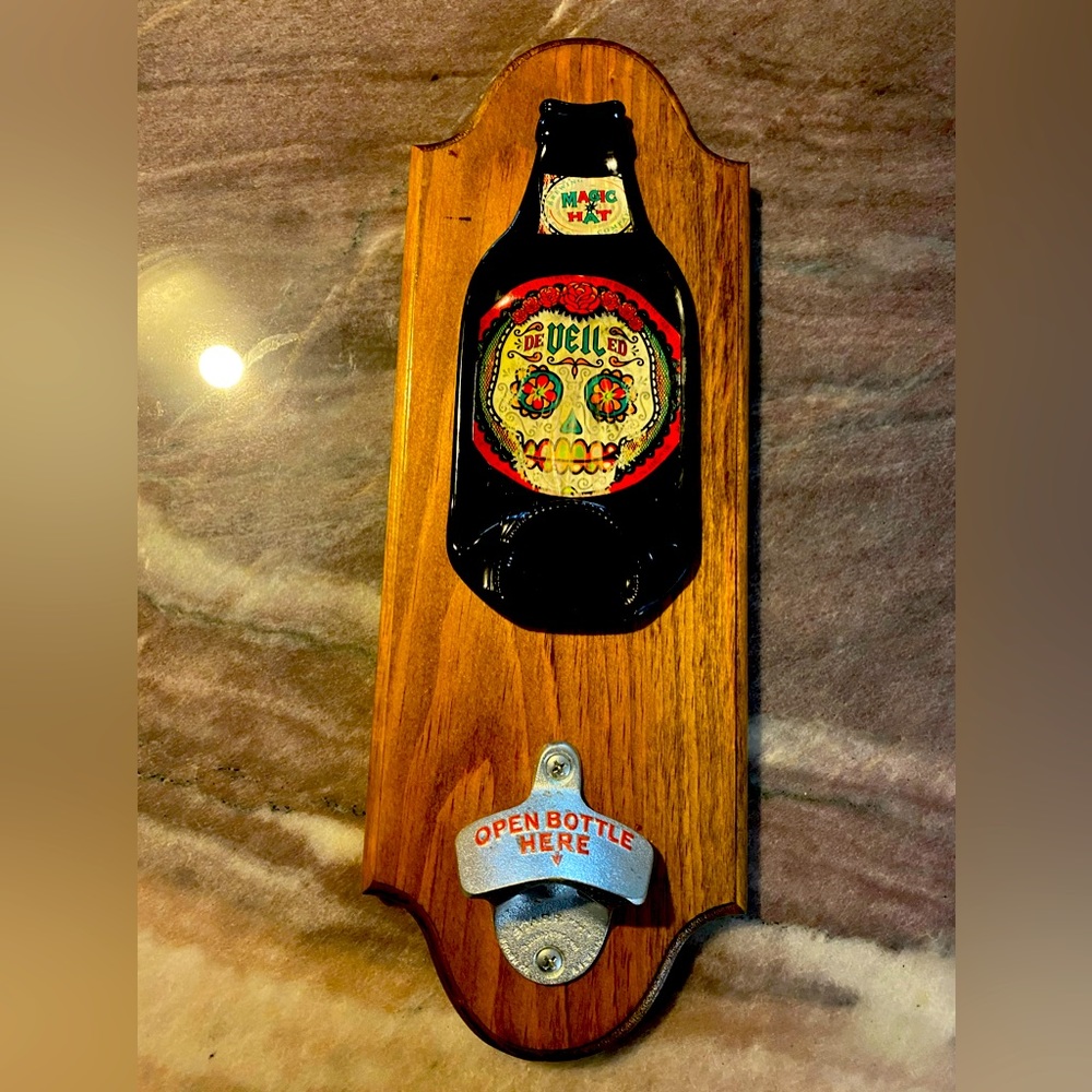 Rare Magic Hat Wall Mount Bottle Opener feat. DeVEILed Bottle - Bamboozeld NEW